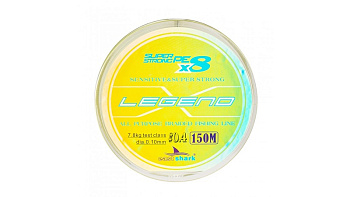 Плетеный шнур EastShark Legend X8  150м 20,3кг/0,25мм (Желтый) 