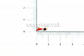 Мормышка Банан гвоздик с ушком Ds Fishing 2.5 (Красный, кубик-черный) 0,29 г